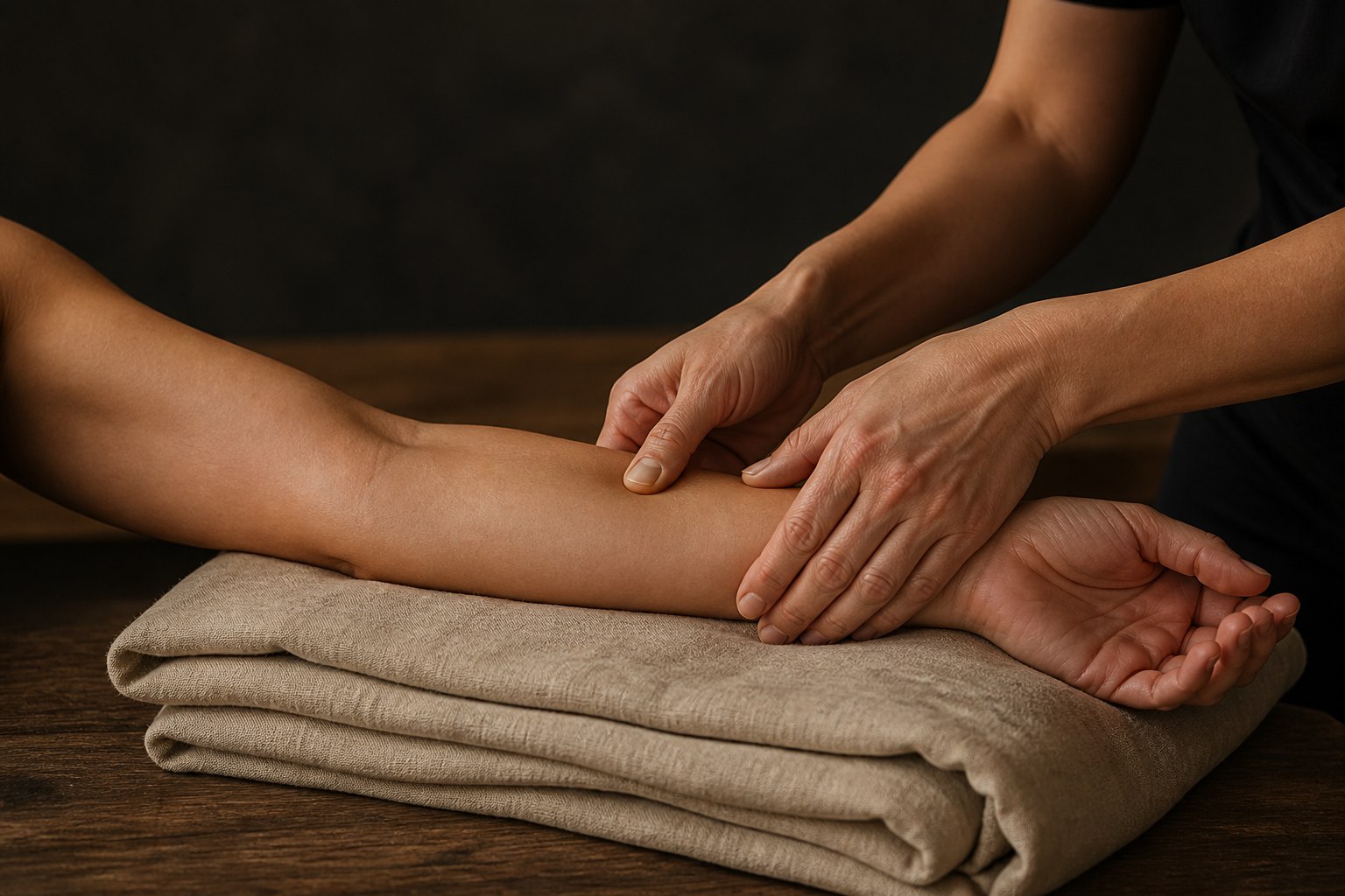Professional massage and bodywork session.